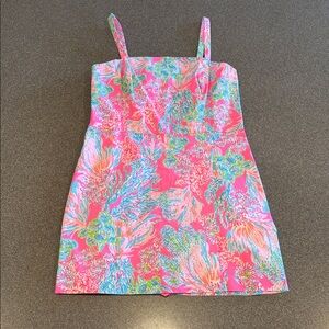 Lilly Pulitzer Pink Multicolor Floral Strap Sundress Romper